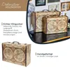 HMF Deko Koffer aus Holz mit Deckel und Ledergriff, Produktbild-Vorschau 2