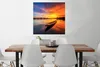 MuchoWow® Poster Boot - Wasser - Sonnenuntergang - Orange - Produktbild-Vorschau 2