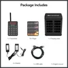 A collage of product components and accessories for a Retekess TD177 Pager Rufsystem. Náhled obrázku produktu