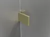 A close-up view of a shower door hinge. Produktbild-Vorschau