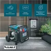 A generator and an ATS module are shown in an outdoor setting, with feature callouts. Produktbild-Vorschau