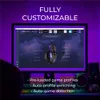 A computer monitor displaying gaming software with a gaming mouse in front of it, set against a purple background. Anteprima dell’immagine prodotto