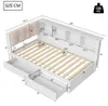Kiefernholz-Schlafsofa mit Schubladen, dimmbarer LED, USB & Produktbild-Vorschau 2