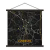 MuchoWow® Textilposter Karte - Lüneburg - Gold - Stadtplan Produktbild-Vorschau 1