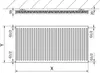 Mexen C11 deskový radiátor 600 x 1500 mm, boční připojení, Náhled obrázku produktu 6