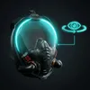 A futuristic-looking snorkel mask with a glowing blue outline and an eye icon indicating a wide field of view. Podgląd zdjęcia produktu