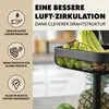 eluno 2-stöckige eckige Obstetagere / Brotkorb, Obstschale, Produktbild-Vorschau 6