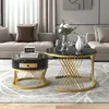 A living room scene with two coffee tables, a sofa, and decorative items. Produktbild-Vorschau