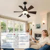 Stropný ventilátor s výkonom 40 W, s osvetlením a Bluetooth Náhľad obrázku produktu 8