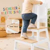 Baby Vivo Lernturm aus Holz - Mit Tafel in Weiß Produktbild-Vorschau 3