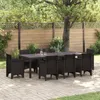 vidaXL Tavolo da giardino marrone 250 x 100 x 73 cm in poly Anteprima dell’immagine prodotto 2
