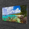 Acrylglasbilder 100x50 Wandbild Druck Meer Steine Bäume Produktbild-Vorschau 2
