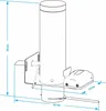 A technical drawing of a smoke generator with dimensions indicated. Produktbild-Vorschau