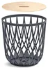 Beistelltisch, Korbtisch 55L (Ø 45cm), Anthrazit Produktbild-Vorschau 7