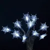 LED Lichterkette 20er Schneeflocke weiß Batteriebetrieb Produktbild-Vorschau 2