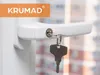 KRUMAD Uzamykateľná okenná kľučka Biela, hliníková okenná Náhľad obrázku produktu 2