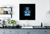 MuchoWow® Poster Neon - Text - Liebe spielen - Blau - Produktbild-Vorschau 3