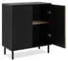 CALICOSY - Buffet 2 Portes Noir et Bois L80 cm - MONZA Voir les images du produit 4