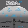 A marketing image showing the handlebar and display of an electric bike, with feature callouts. Produktbild-Vorschau