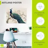 ARTland Poster Pfau & Blüten II Größe: 120x90 cm Produktbild-Vorschau 3