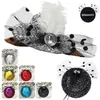 Mini Glitzerhut mit Feder 12er Set ca. 7cm 6 Farben Produktbild-Vorschau 1