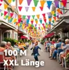 100 mètres de guirlande de fanions multicolores - Guirlande Voir les images du produit 2