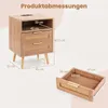 COSTWAY - Table de chevet avec station de charge, Voir les images du produit 3