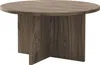 Selsey Ovo - Couchtisch rund 76x76 cm Holzoptik Nussbaum Produktbild-Vorschau 1