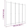 Möbel  5-tlg. Paravent Weiß 250x220 cm Stoff - Paravents Produktbild-Vorschau 9