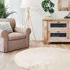 Tapis en Fourrure artificielle Interiyou Fargo Beige, rond, Voir les images du produit 2