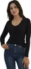 Body lang arm T shirt Damen Royyen K-201 Baumwolle V Produktbild-Vorschau 1