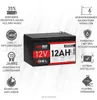 Langzeit Akku 12V 12AH Bleiakku GEL Batterie Bleigel Produktbild-Vorschau 2