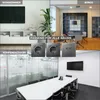 A collage of images showing different room settings (living room, office, conference room) with product shots of electrical outlets with USB ports. Produktbild-Vorschau