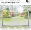 Serre en aluminium avec fondation, résistant aux UV - blanc Voir les images du produit 3