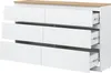 Komoda 78x84x35 cm REMI RM03 Komoda se 6 zásuvkami Bílý/dub Náhled obrázku produktu 3