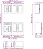 Diagrams showing the dimensions of kitchen cabinets. Produktbild-Vorschau