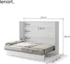 Schrankbett 140 x 200 Horizontal BC-04 Weiß Matt LENART BED Produktbild-Vorschau 4