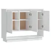 A white sideboard with multiple open compartments. Anteprima dell’immagine prodotto