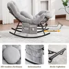A rocking chair with multiple close-up views of its features. Produktbild-Vorschau