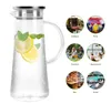 Wasserkaraffe 1,5L Glaskaraffe mit Edelstahldeckel, Bürste Produktbild-Vorschau 6