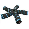 vidaXL Tunnel per gatti a 5 vie Nero e blu 25 cm Poliestere Anteprima dell’immagine prodotto 5
