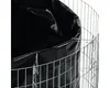 Close-up view of the inside of a gabion planter with a black liner. Produktbild-Vorschau