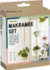 A cardboard box packaging for a macrame set, showing the product and its contents. Produktbild-Vorschau