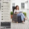tectake Rattansessel Aluminiumgestell dick gepolstert Produktbild-Vorschau 2