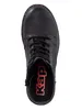 A top-down view of a black boot. Produktbild-Vorschau