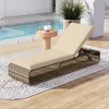 Chaise longue de jardin COSTWAY en polyrotin, chaise longue Voir les images du produit 2