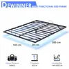 DEWINNER Cadre de Lit 160 x 200 avec Sommier Métal, Lit 2 Voir les images du produit 2