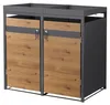 ML-Design Mülltonnenbox mit Pflanzdach für 2 Tonnen 240L Produktbild-Vorschau 1