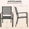 Yaheetech 2er Set Gartenstuhl Esszimmerstuhl aus Metall Produktbild-Vorschau 7