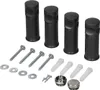 A set of black radiator brackets and mounting hardware is displayed on a white background. Náhľad obrázku produktu